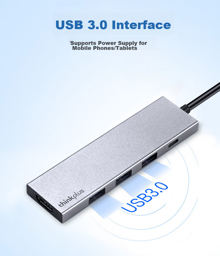 Док-станция Lenovo ThinkPad LC05 Type-C, USB 3.0, HDMI, PD быстрая зарядка, алюминиевый корпус, 5-в-1
