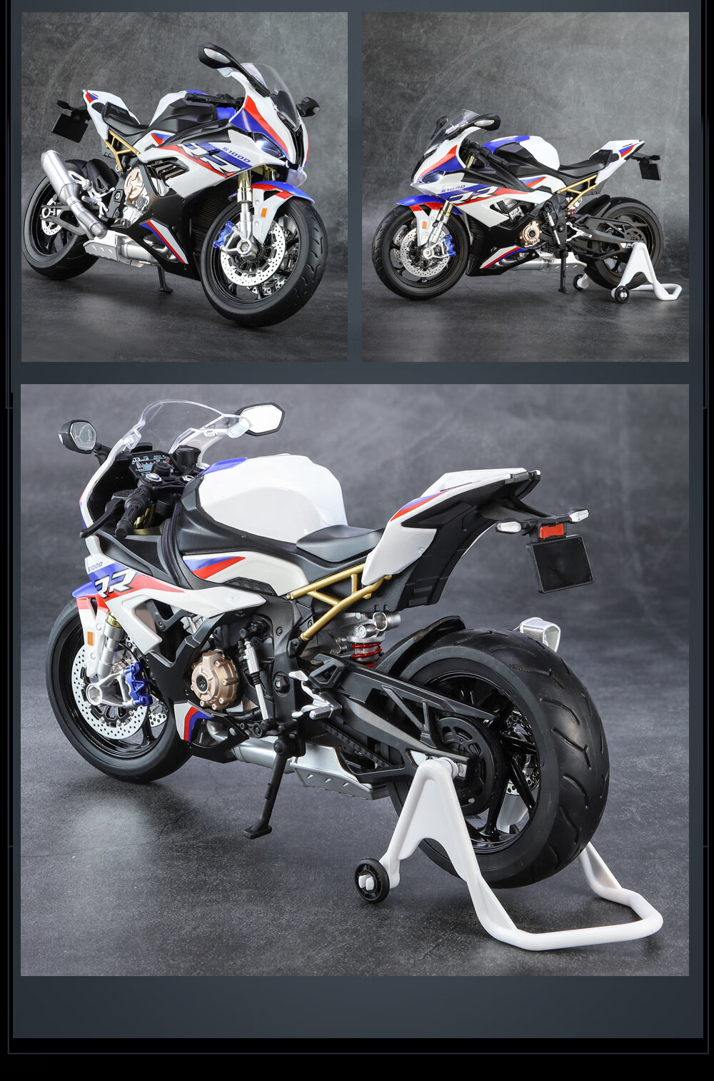 Модель мотоцикла Chiyumoxing 1:9, BMW S1000RR, литая модель из сплава, игрушечный мотоцикл для мальчиков, подарок на День святого Валентина