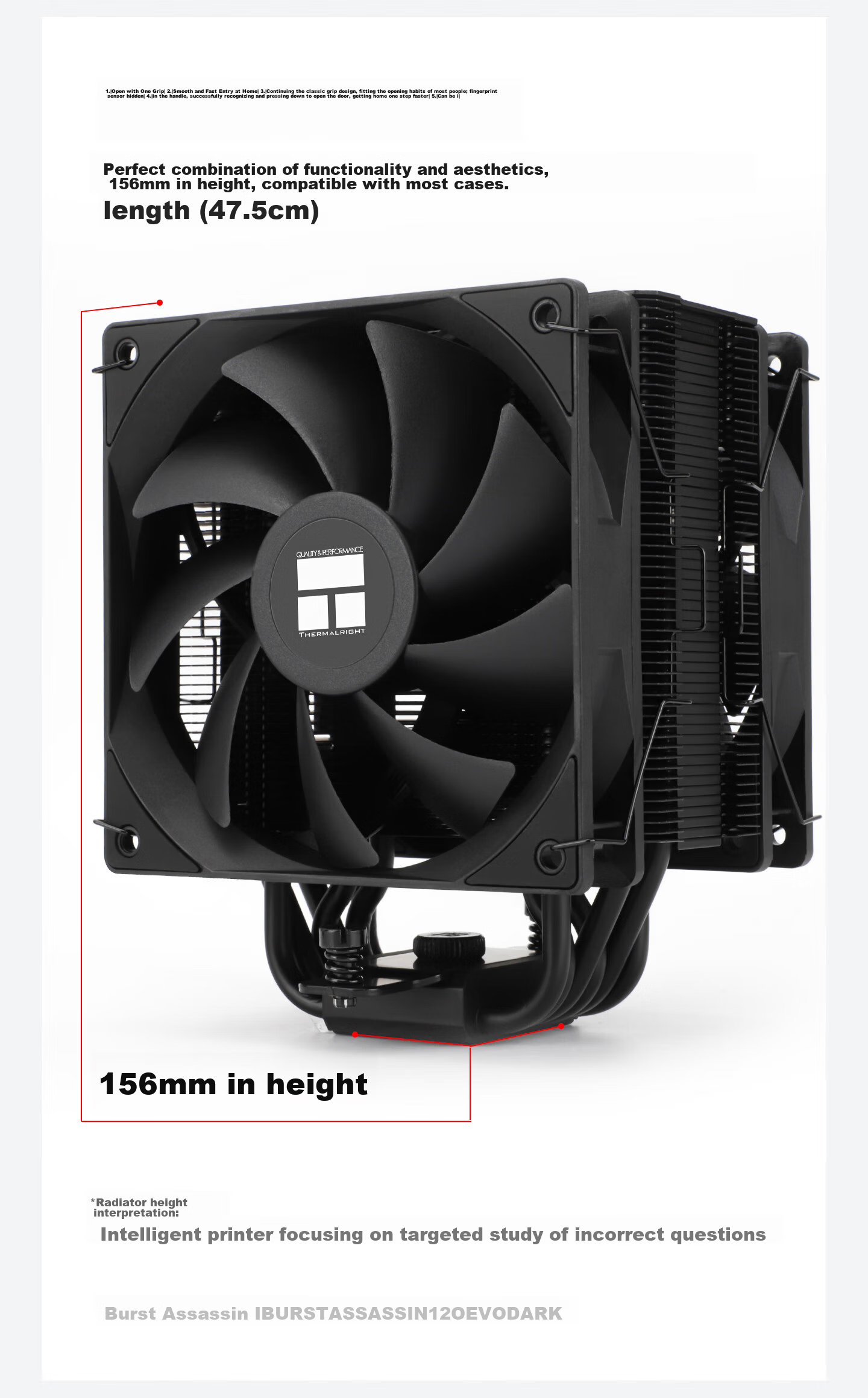 Кулер для процессора Thermalright Burst Assassin 120 EVO DARK, 6 тепловых трубок, AGHP, BA120 EVO DARK