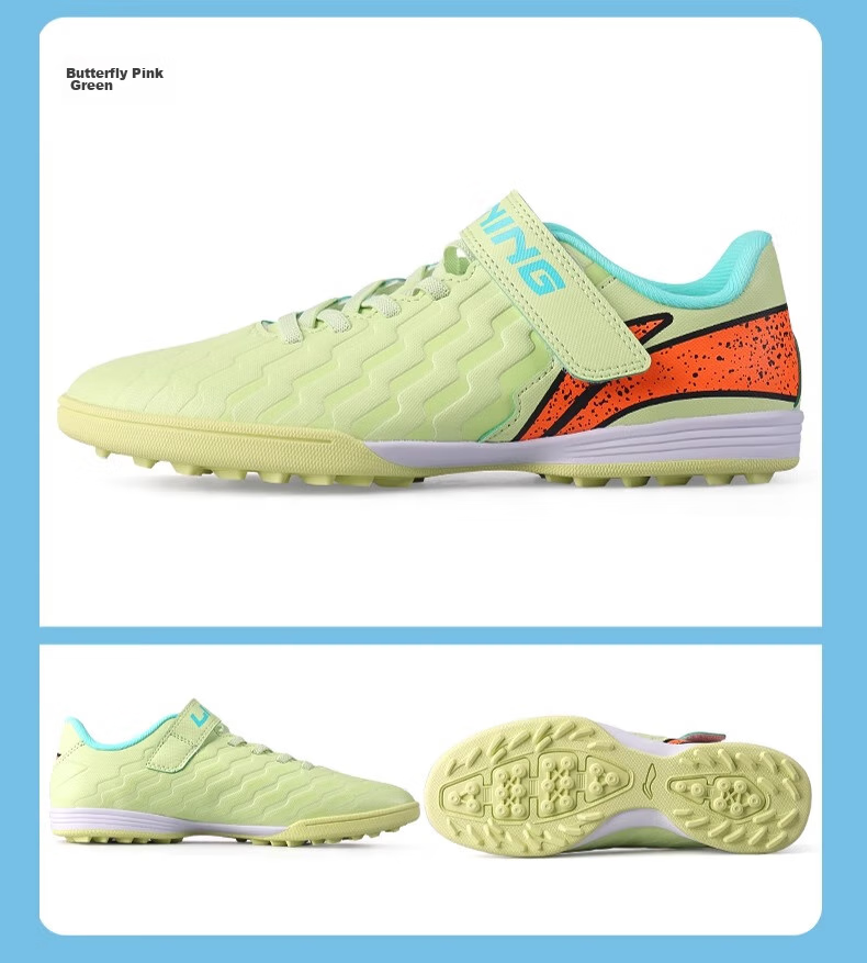Футбольные бутсы Li-Ning для детей, модель Jin Series, зеленые, размер 32