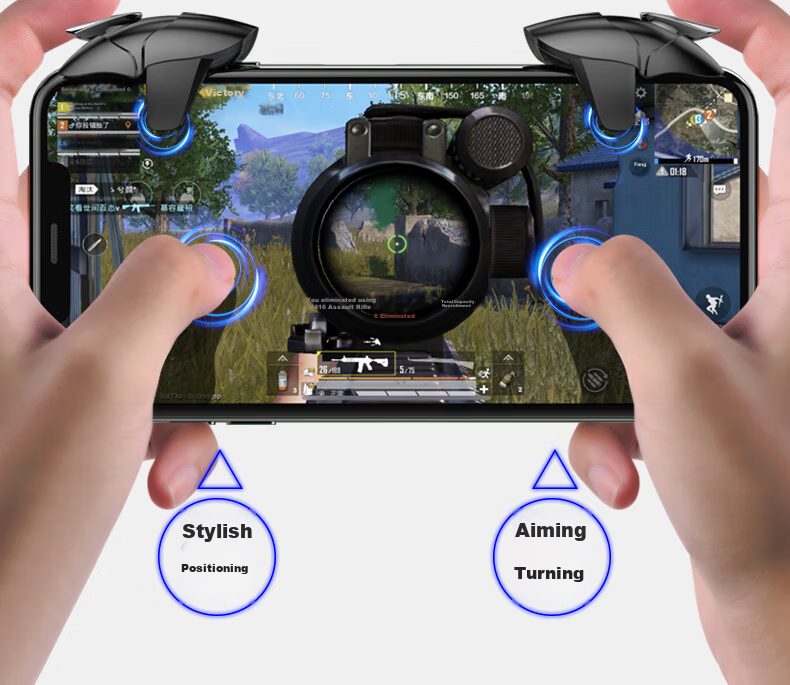 Игровые кнопки Masentek S01 для мобильных игр, механические кликеры для PUBG, совместимы с Peace Elite и CrossFire, пара