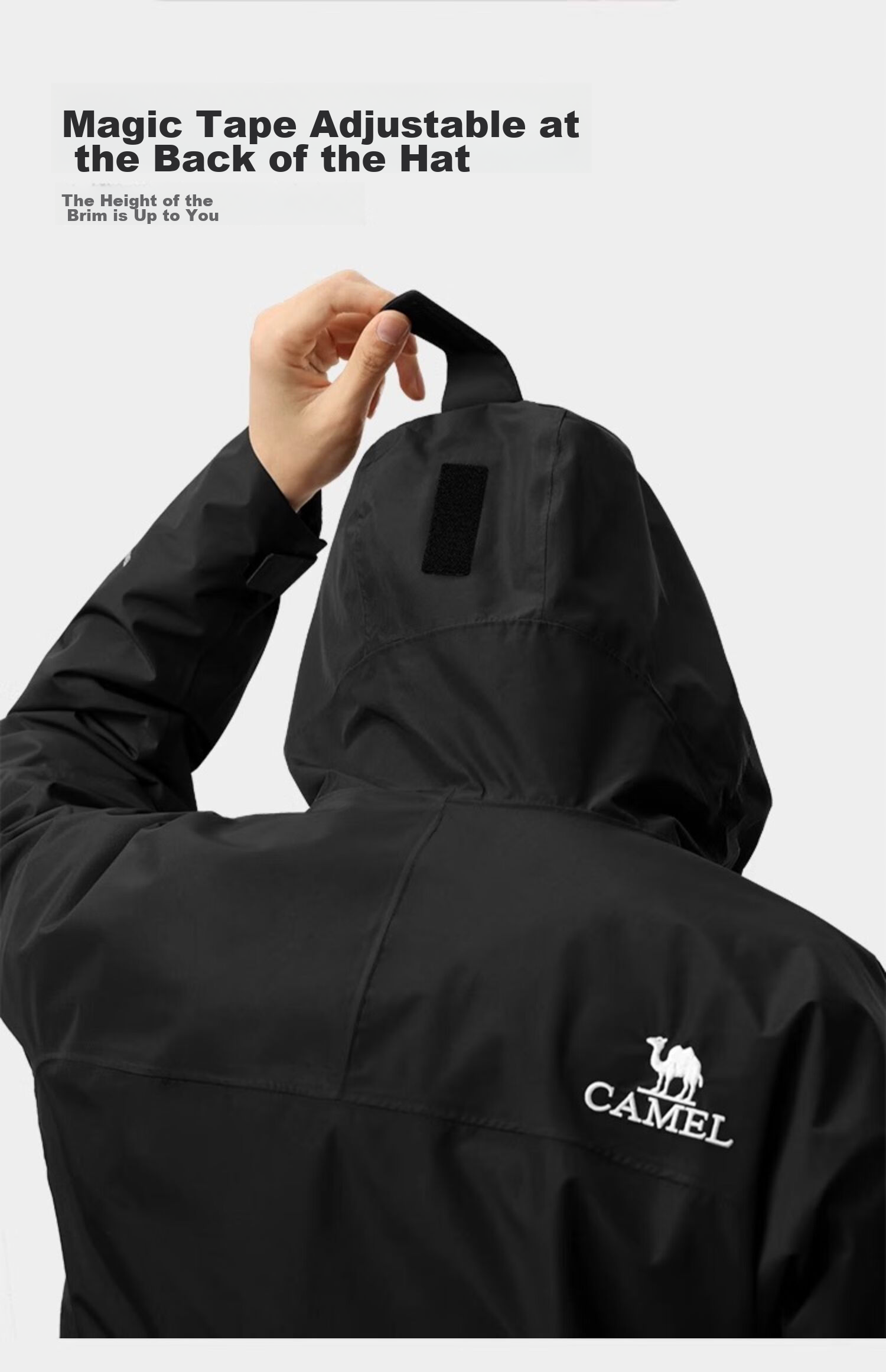 CAMEL Водонепроницаемая куртка для улицы, однослойная, унисекс, размер L, цвет "пушечная сталь"
