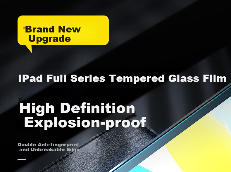 Защитное стекло SmartDevil для iPad 11 дюймов (A16, 2025), HD, полное покрытие, анти-отпечатки, противоударное