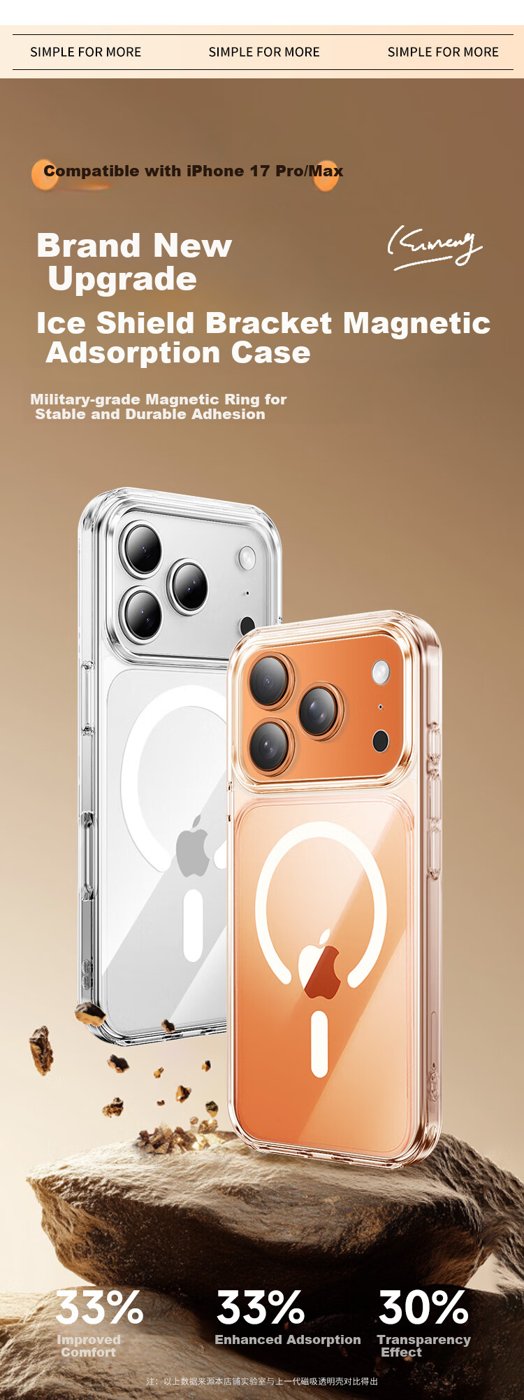 Чехол для iPhone 17 Pro KOOLIFE, защитный, с поддержкой MagSafe, ультратонкий, прозрачный