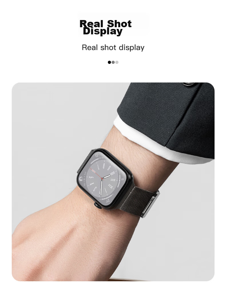 Ремешок Milanese для Apple Watch Ultra2/S10/S9/8/7 44/45/49MM, стальной, с магнитной застежкой, цвет "Звездный свет"