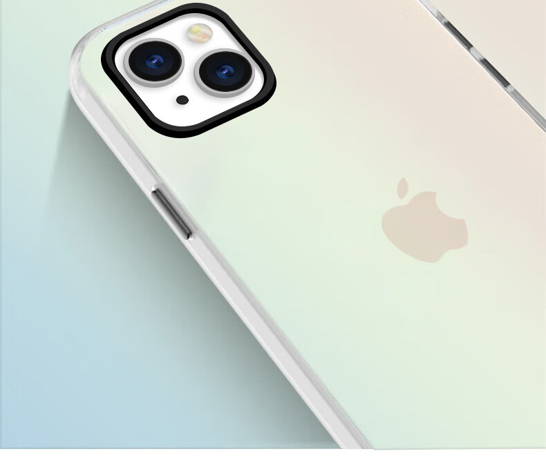 Чехол для iPhone 14 Baozou, силиконовый, с мягким краем, полупрозрачный, полная защита, противоударный, лазерный градиент, премиальный матовый жесткий чехол
