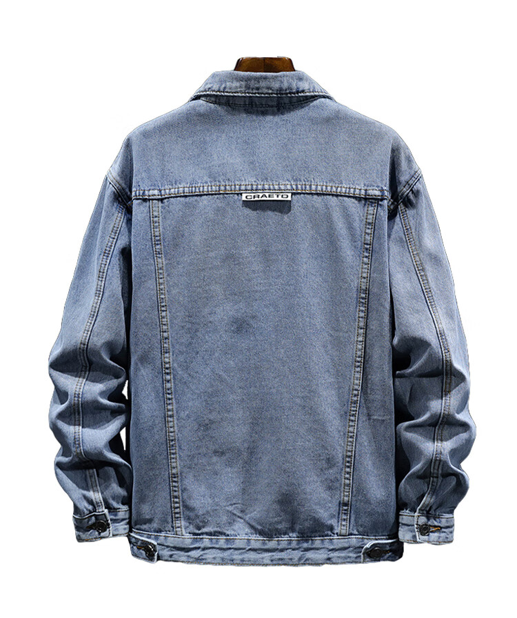 Джинсовая куртка Jeanswest мужская, весна 2026, трендовая рабочая куртка с отложным воротником, синяя, XL