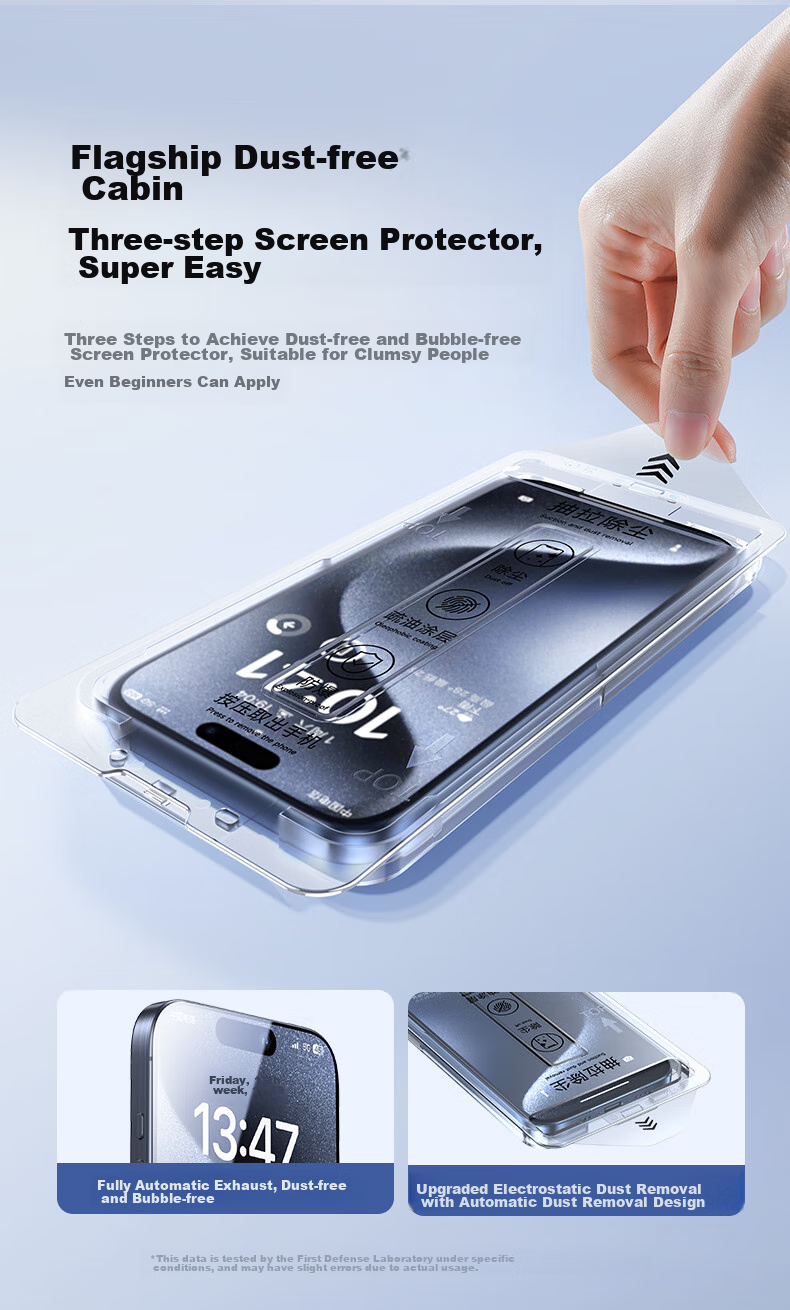 Защитное стекло DIVI для Apple iPhone 15 Pro Max, ультратонкое, противоударное, с защитой от отпечатков пальцев, полное покрытие