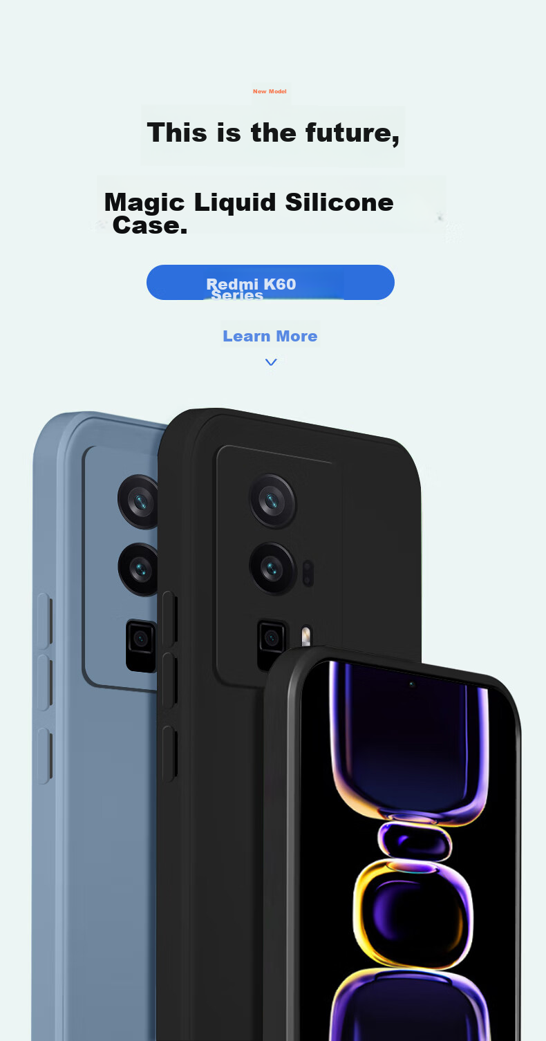 Чехол для телефона KEKLLE, силиконовый, противоударный, ультратонкий, для Xiaomi Redmi K60/K60 Pro, элегантный черный