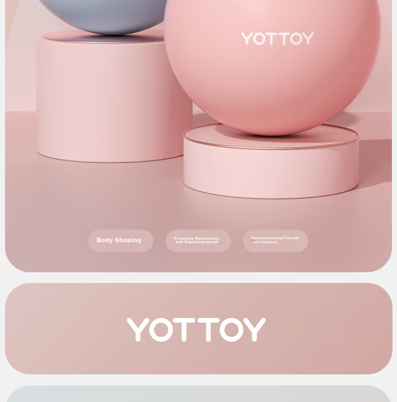 Мяч для пилатеса Yottoy, мини 25 см, для фитнеса, йоги, баланса, для формирования фигуры, для женщин