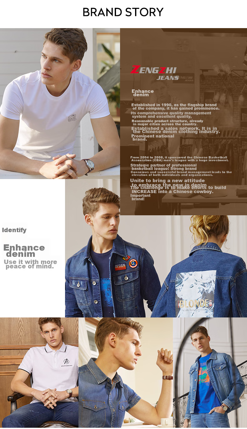 Zengzhi / Zengzhi Мужские джинсы в стиле Business Casual 928010 Сине-черные Размер 31