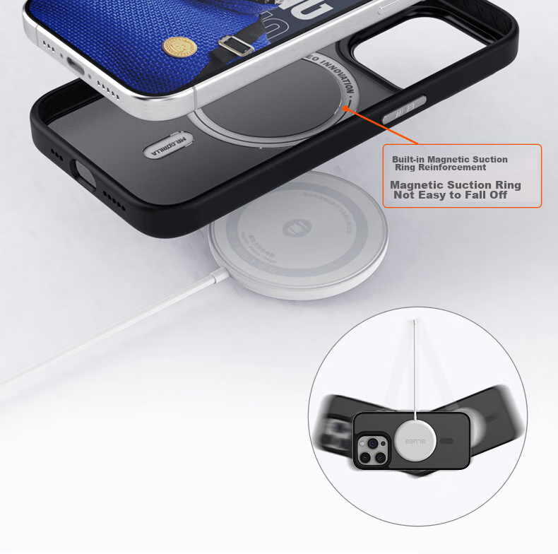 Чехол Lanxingxiansheng для iPhone 15 Pro, MagSafe, силиконовый, темно-синий