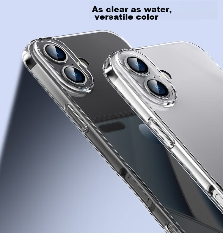 Чехол ESCAPE для Apple iPhone 16, прозрачный, ультратонкий, противоударный, из мягкого ТПУ, простой и стильный дизайн для мужчин и женщин, полностью прозрачный