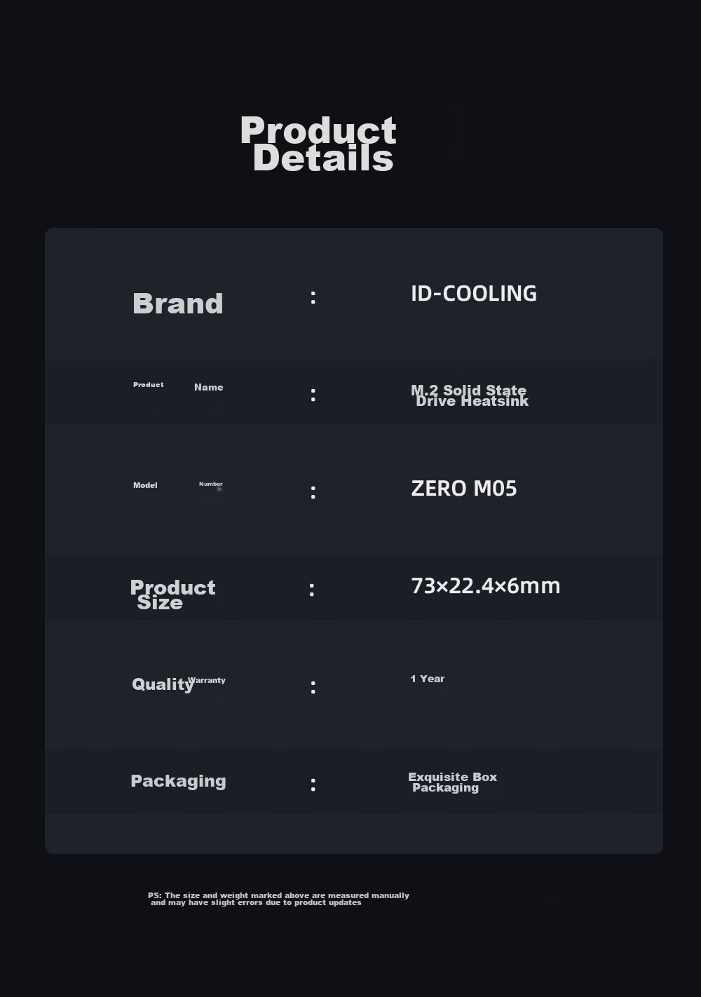Охлаждение для SSD M.2 ID-COOLING ZERO M05, радиатор M.2 SSD, алюминиевый, 6мм