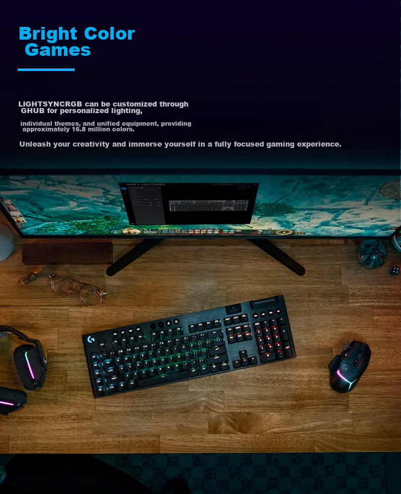 Игровая клавиатура Logitech G G915 X LIGHTSPEED Wireless White-T, механическая, низкопрофильная, беспроводная, с подсветкой RGB