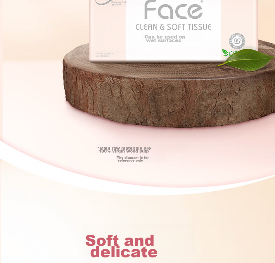 Бумажные платочки C&S Facial Tissues, розовые, 3-слойные, 150 листов*24 упаковки, влажные салфетки M, целый ящик туалетной бумаги