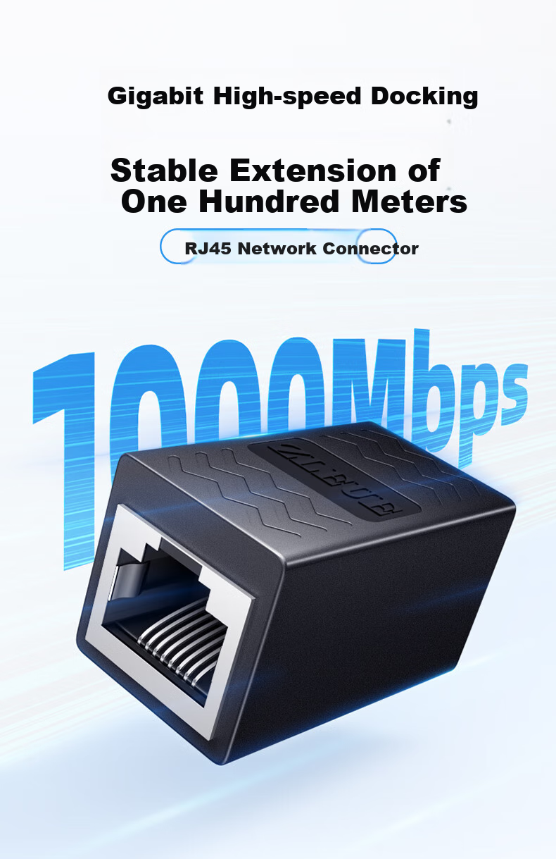 Сетевой коннектор ZLEUE WT001, экранированный, Gigabit, RJ45, прямой, для кабелей Cat6/7, 1 шт.