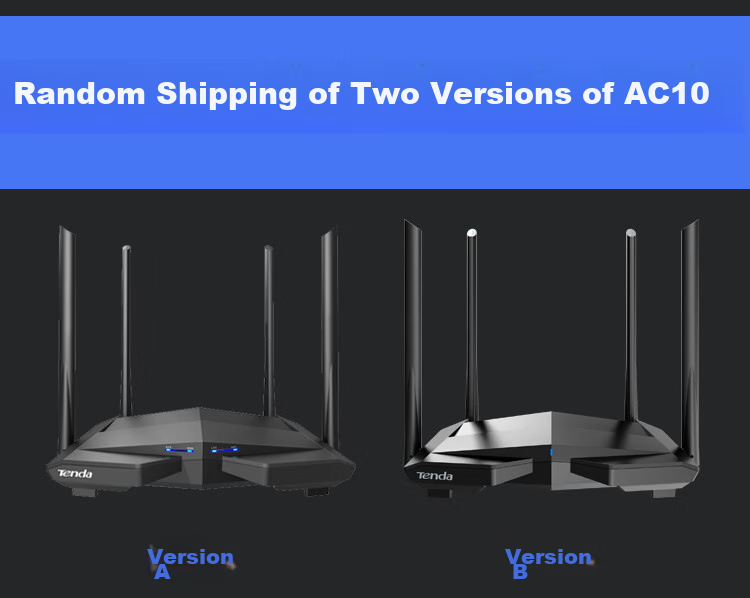 Wi-Fi роутер Tenda AC10 Gigabit, двухдиапазонный, усилитель сигнала, 1200 Мбит/с