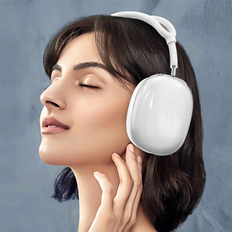 Защитный чехол Qiye для Apple AirPods Max/Max 2, силикон, белый, 4 предмета