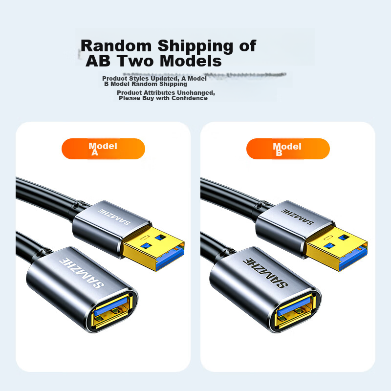 Кабель-удлинитель SAMZHE USB 3.0 AM/AF, 3 метра, алюминиевый сплав, черный