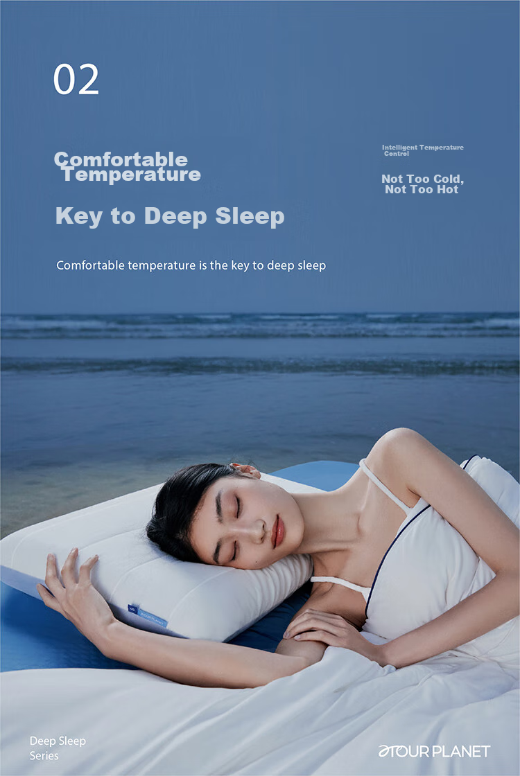 Подушка для сна Yaduoxingqiu Deep Sleep Pillow PRO, для защиты шеи, с медленным восстановлением, из пены с памятью формы, 10 см