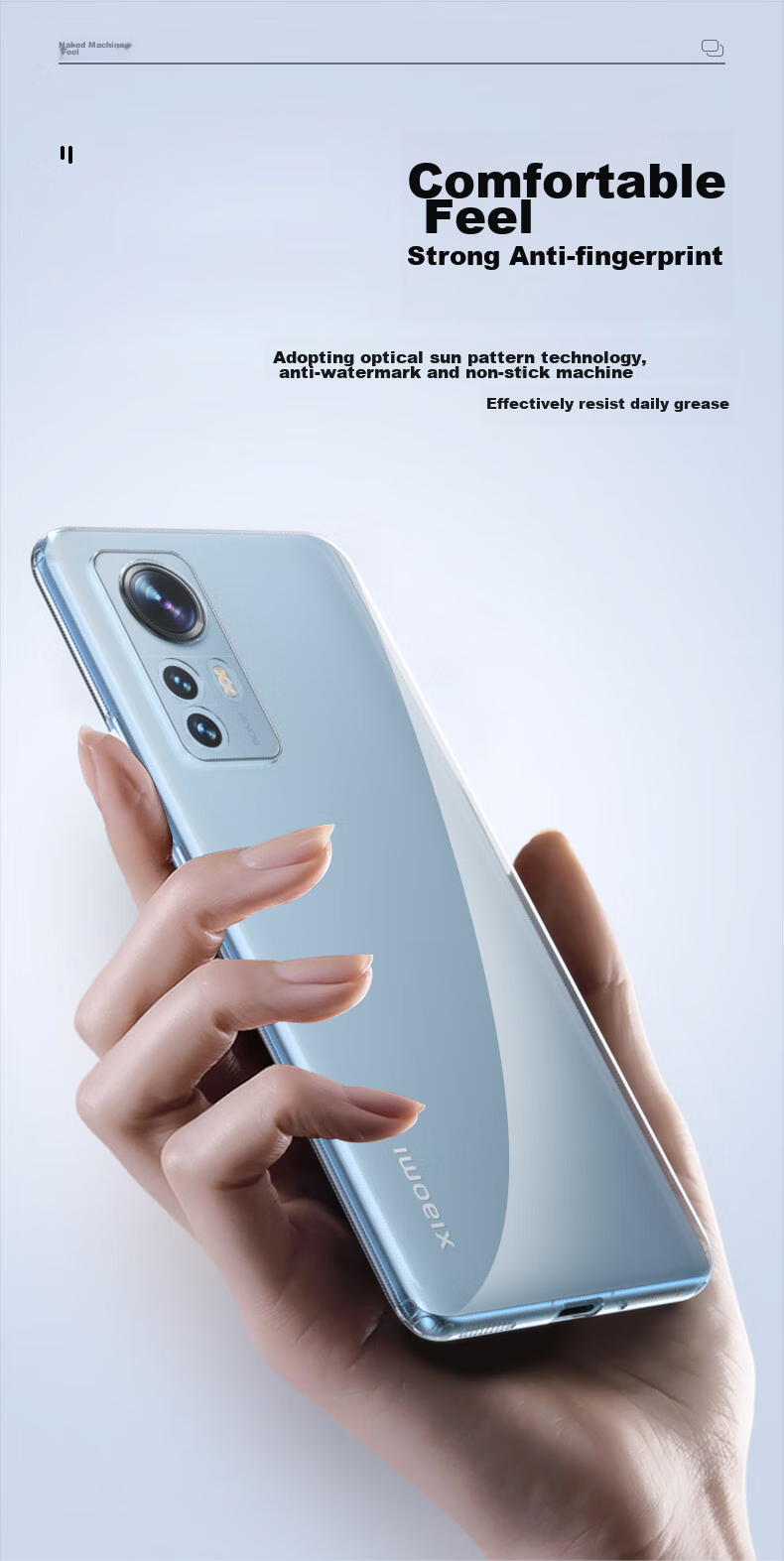 Чехол LLUNC для Xiaomi 12/12X/12S, защита линз, прозрачный, противоударный, тонкий TPU, бизнес-стиль
