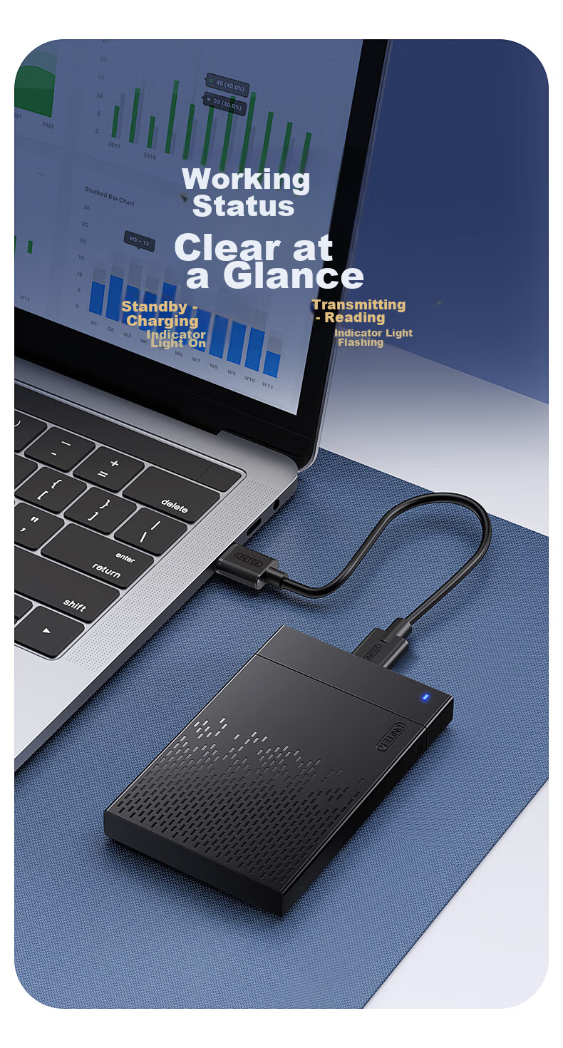 Внешний корпус для жесткого диска UNITEK S233C, 2.5 дюйма, USB 3.0 Type-C, для SSD и HDD