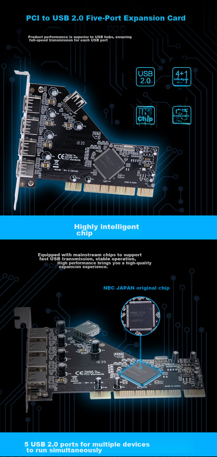 Плата расширения MOGE USB 2.0