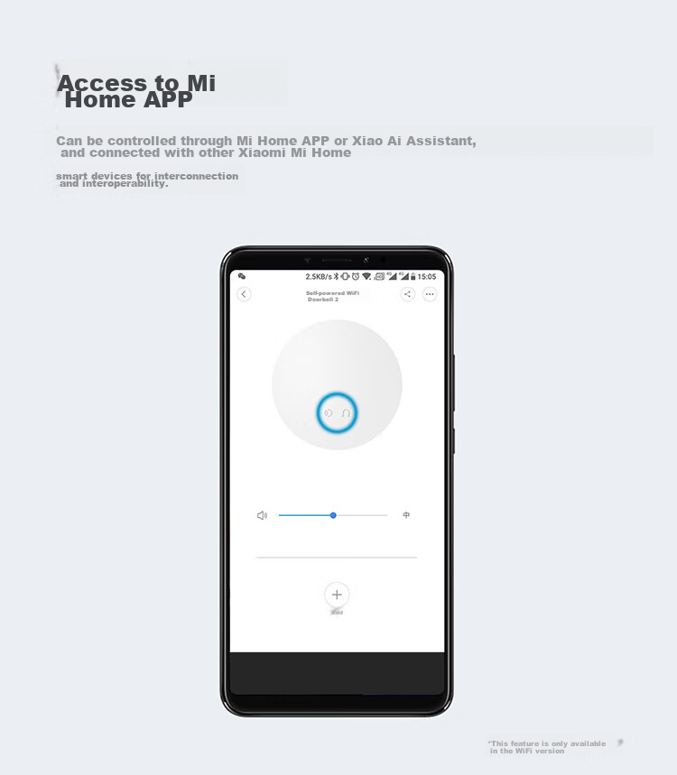 Беспроводной дверной звонок Linptech, самопитание, система оповещения для дома, модель с Wi-Fi, интегрированная с приложением Mijia