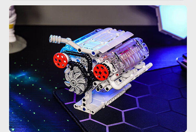 Конструктор ONEBOT V6 Engine Model, сборная модель двигателя, 14+, 400+ деталей, подарок