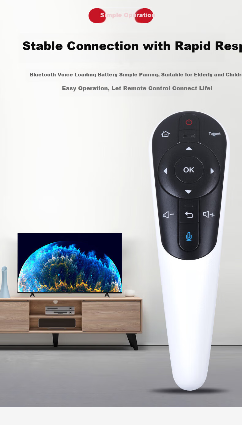 Универсальный пульт ДУ Accoona GB122WISA2 для телевизоров Sharp с поддержкой Bluetooth и голосового управления