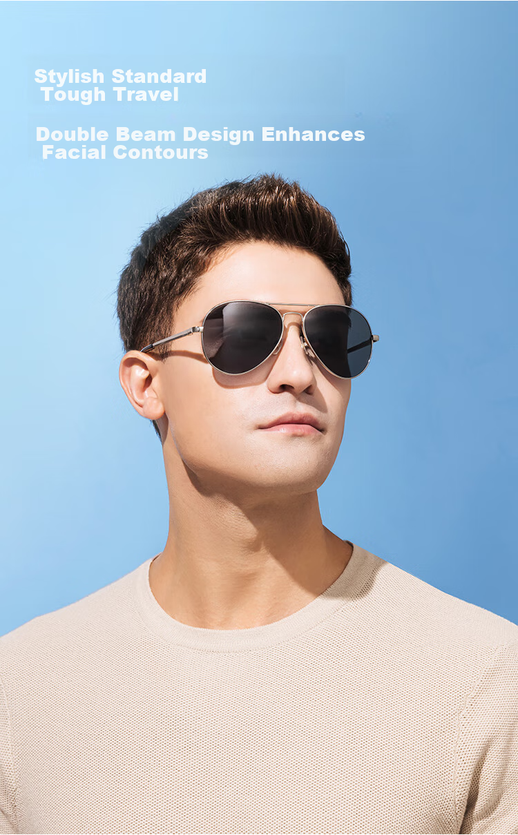 VEGOOS Солнцезащитные очки Авиаторы Polarized sunglasses for Men, Classic Aviator Style, Frog-Eye Glasses, Stylish Driving Sunglasses