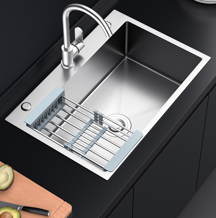 Кухонная мойка MEJUE Z-02458 из нержавеющей стали, одночашевая, большая, для мытья овощей, 67.8x44.8x21 см