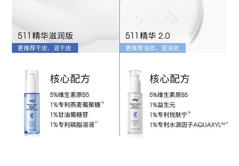 ddg511精华滋润版新版焕活保湿补水呵护屏障敏感泛红B5燕麦精华120g