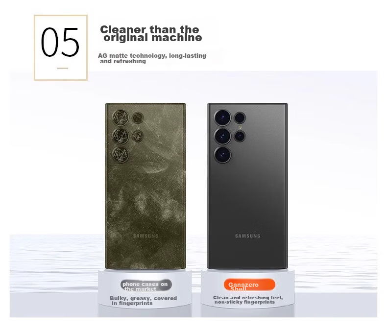 Чехол EDDGA для Samsung S24 Ultra, ультратонкий матовый полупрозрачный, с защитой всех камер, противоударный, прозрачно-белый