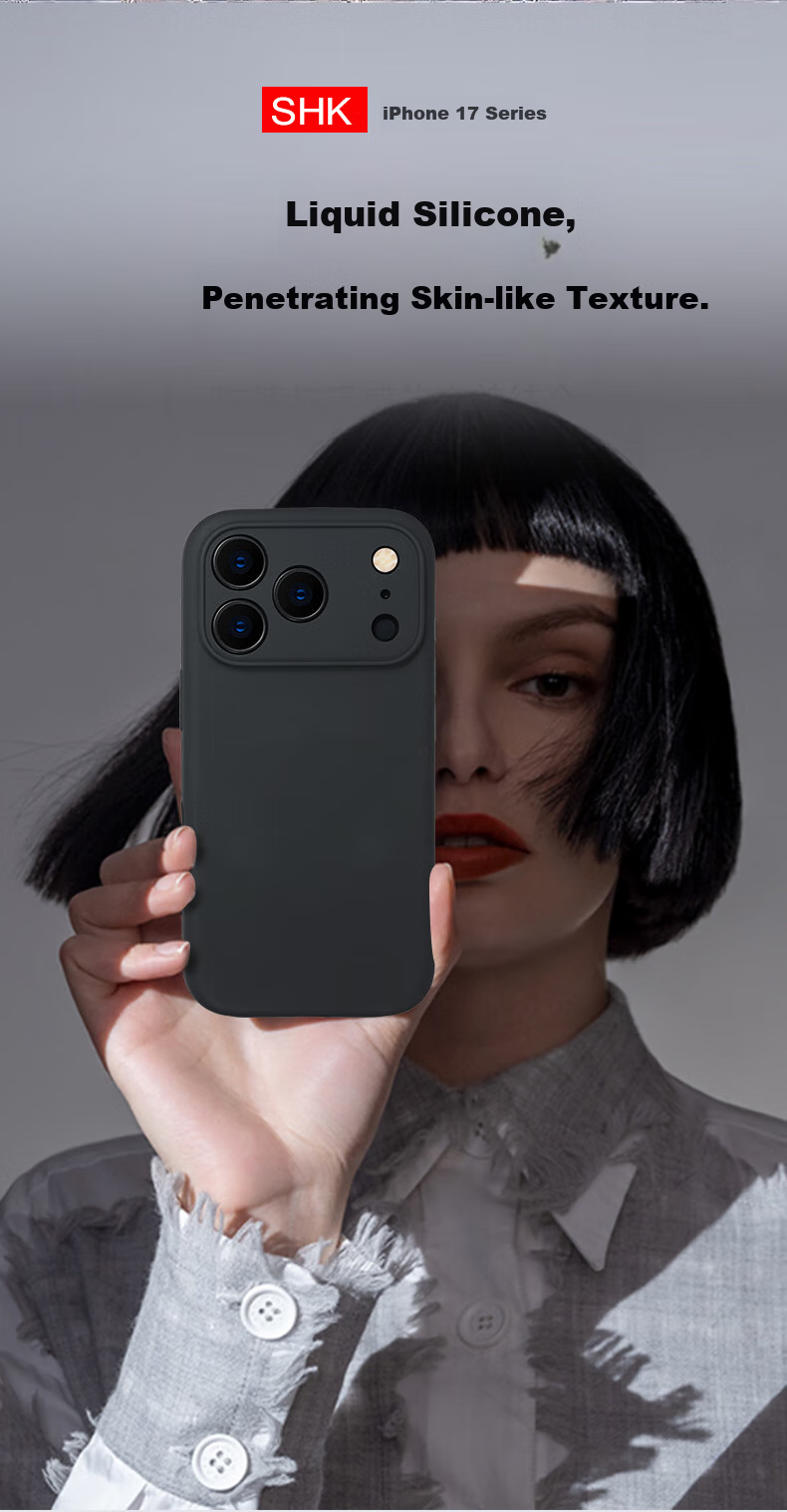 Чехол для телефона Sihuanke для iPhone 17, новый дизайн из жидкого силикона, премиальное ощущение, полная защита с интегрированной кнопкой Ai, античный белый