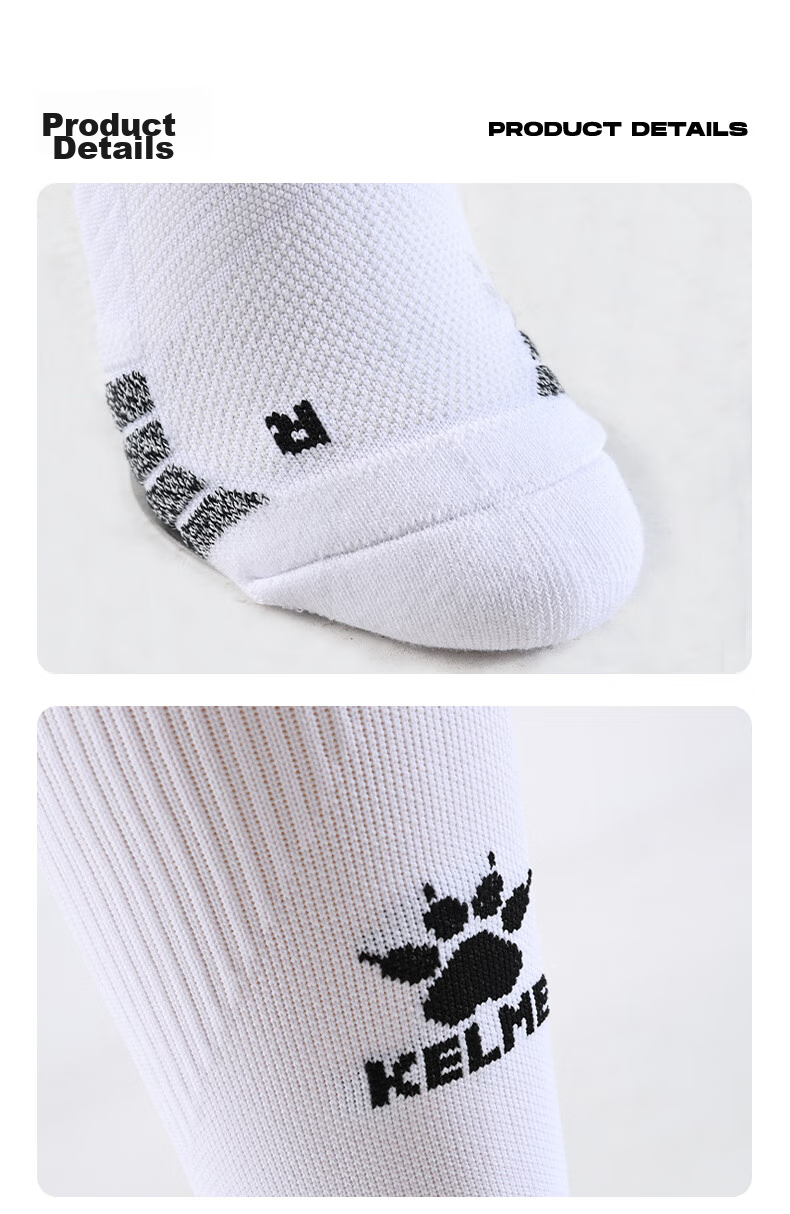 Футбольные носки KELME, профессиональные, высокие, противоскользящие, для тренировок и матчей, белые, размер L
