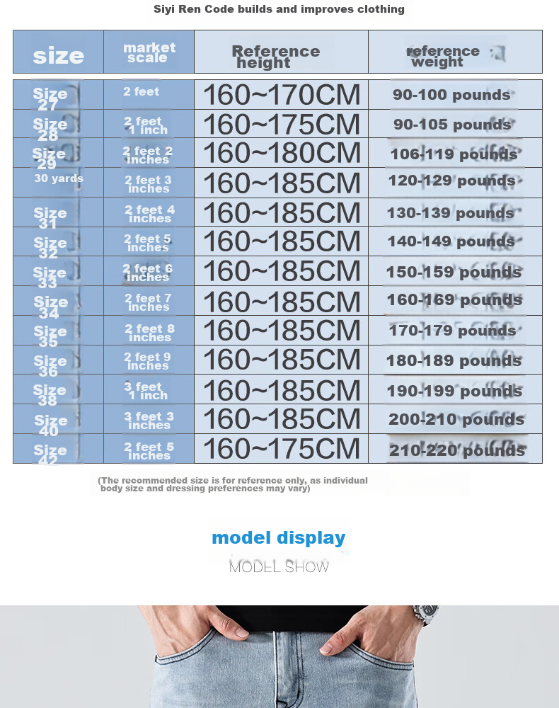 Zengzhi / Zengzhi Мужские джинсы в стиле Business Casual 928010 Сине-черные Размер 31