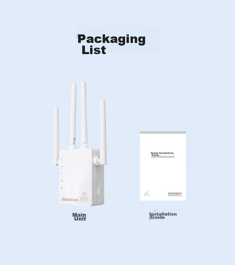 Усилитель Wi-Fi сигнала Newmine AC1200M, двухдиапазонный гигабитный беспроводной маршрутизатор, усилитель сигнала для дома, проникающий через стены, белый
