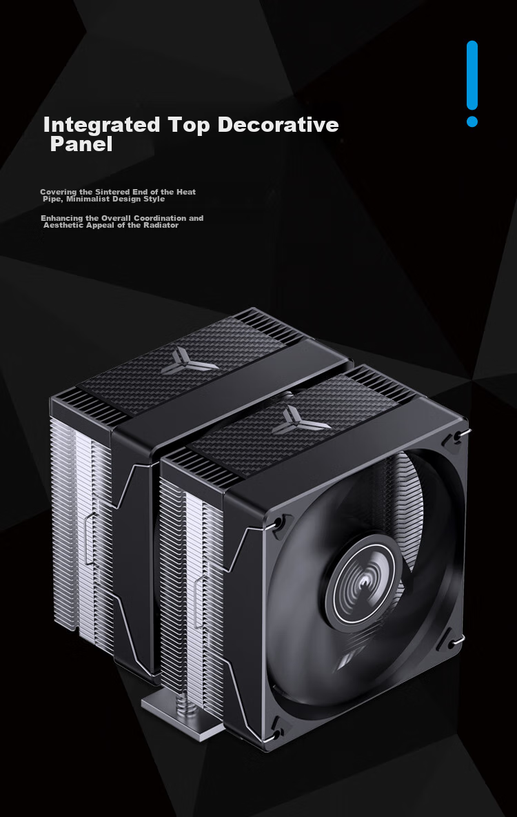 Кулер для процессора JONBO CR-3000E Standard Edition, двухбашенный, с двумя вентиляторами, 6 тепловых трубок, ШИМ, для многоплатформенных систем, с термопастой