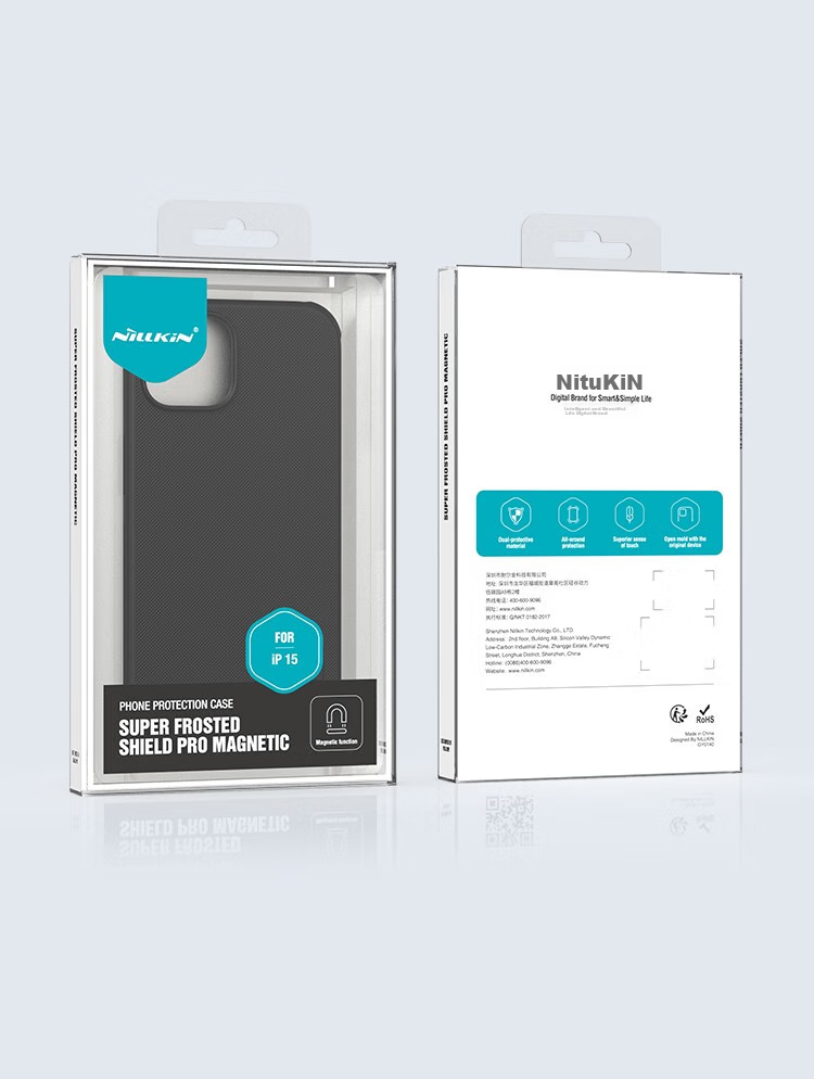 Магнитный чехол NILLKIN Super Frosted Shield Pro для Apple iPhone 15, черный