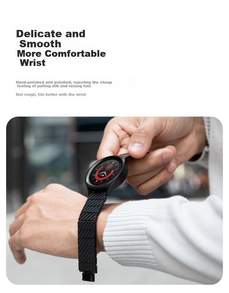 Ремешок PITAKA из углеродного волокна для Samsung Galaxy Watch 7/6/5/4, модный, бизнес-стиль, легкий, удобный, с магнитной застежкой