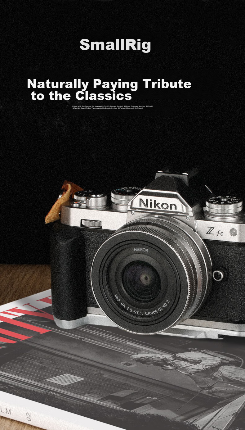 Клетка для камеры SmallRig 3480, алюминиевый сплав, для Nikon Zfc, вертикальная съемка, серебристая