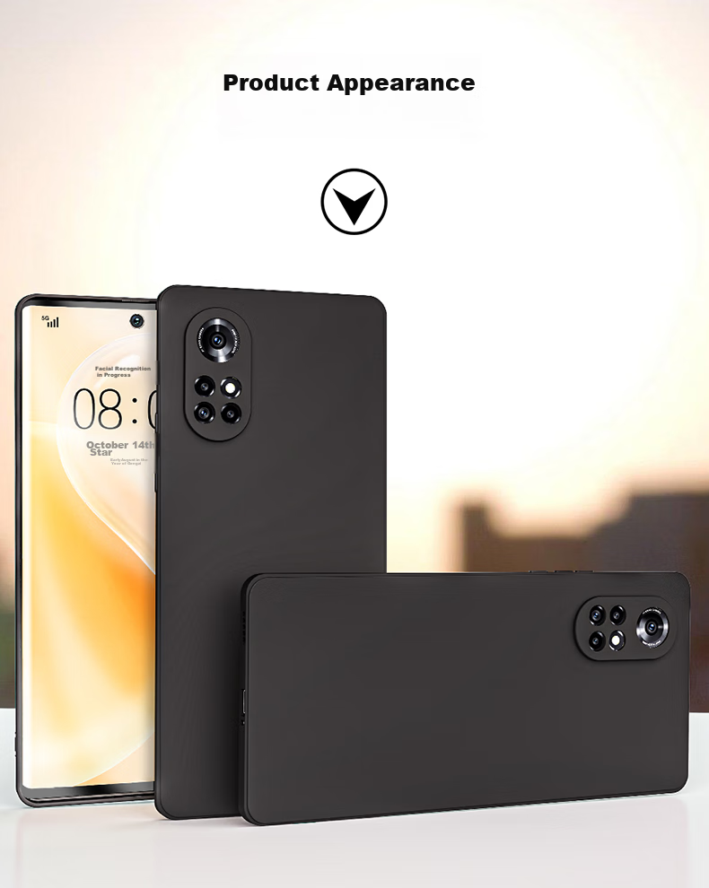 Чехол HotFire для Huawei Nova 8, Honor V40 Light Luxury Edition, противоударный силиконовый с защитой камеры, простой стиль, черный