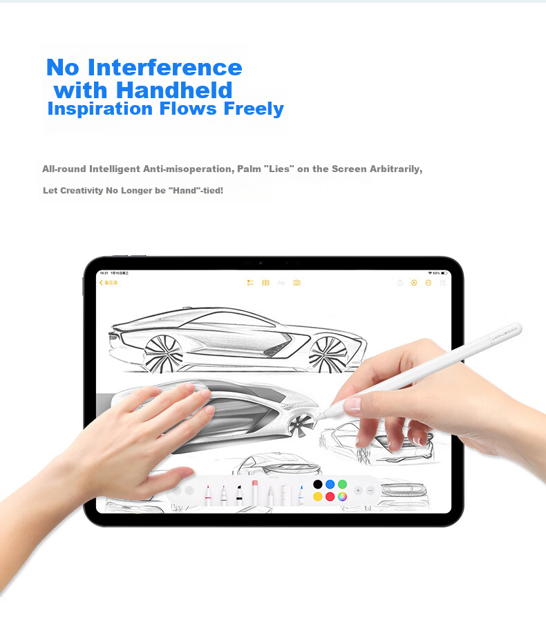Стилус COOLSTART для Apple Pencil (USB-C), совместимый с iPad 11, емкостный стилус для письма, альтернатива Apple Tablet, защита от случайных нажатий