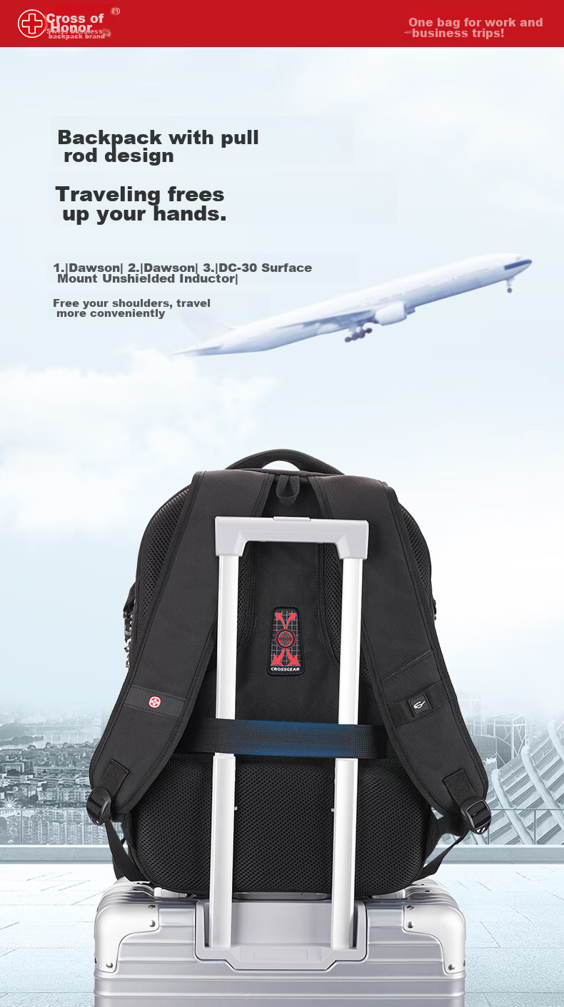 Рюкзак CROSSGEAR для мужчин и женщин, 17.3 дюймов, большой вместимости, водоотталкивающий, с USB-портом
