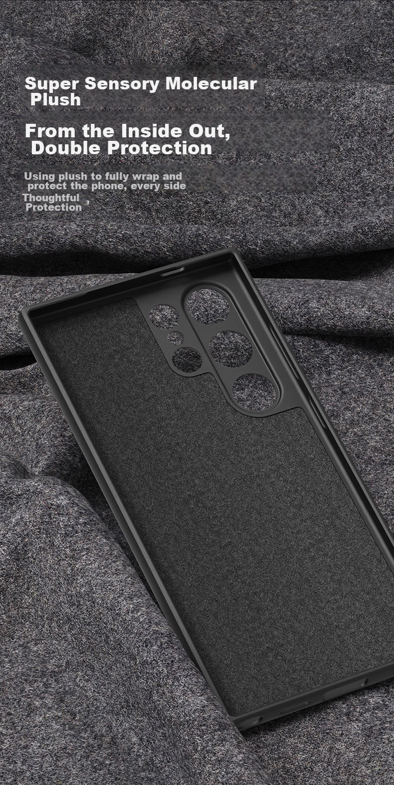 Чехол BIAZE для Samsung S24 Ultra, противоударный, ультратонкий, с защитой от отпечатков пальцев, черный