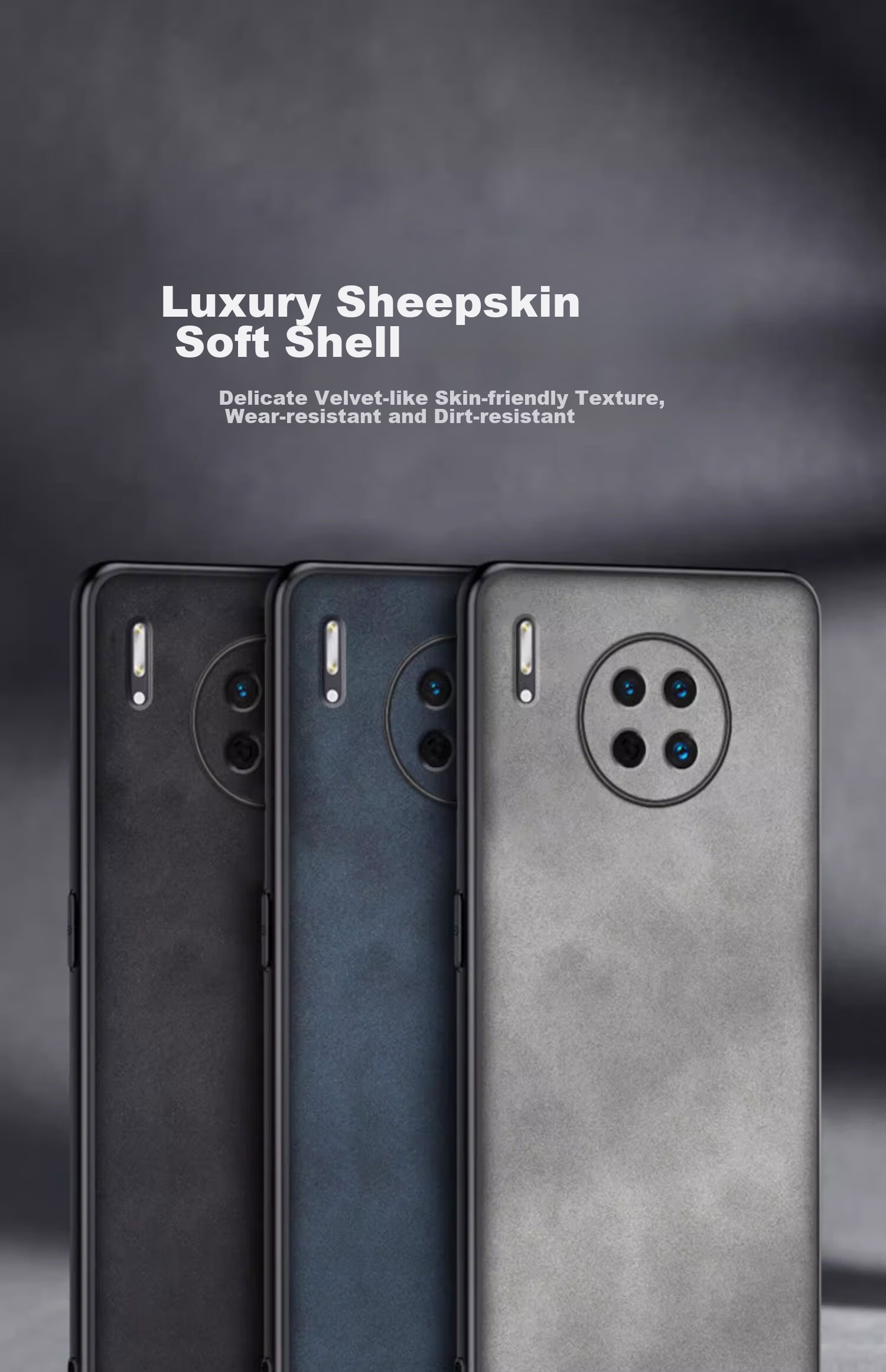 POZZO Чехол для Huawei Mate30, противоударный, защита камеры, мягкий, с защитой от царапин, Графитовый серый
