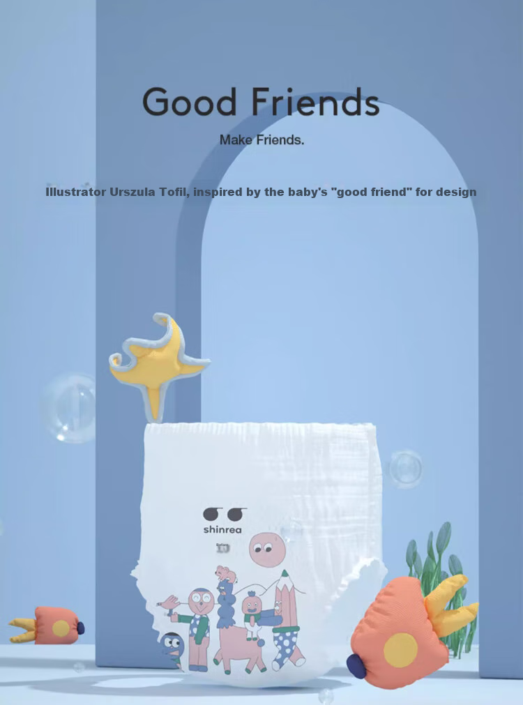 Подгузники-трусики Shinrea Butt Friends L, 80 шт.