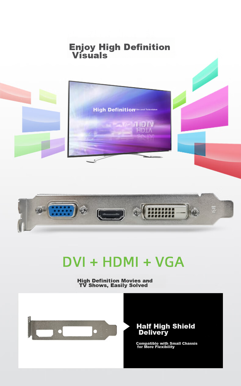 Видеокарта Yeston GT710-2G D3 Zhanshen, 2GB DDR3, 64bit, Office And Gaming Graphics Card